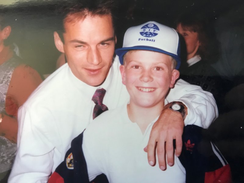 Claus sammen med Halvor Storskogen på slutten av 80-tallet.