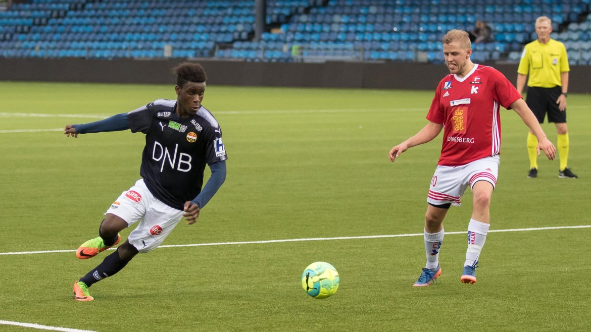 Mustapha Fofana for Strømsgodset 3 mot Kongsberg IF.
