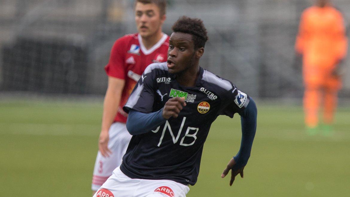 Mustapha Fofana for Strømsgodset 3 mot Kongsberg IF.