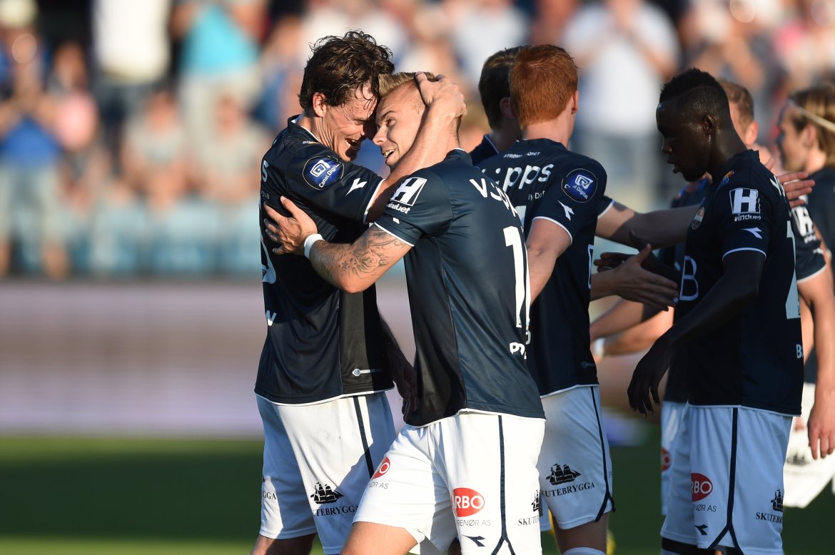 Marcus Pedersen jubler etter scoring