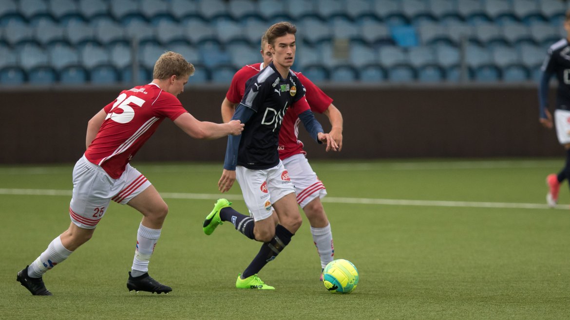 Alban Kadriu for for Strømsgodset 3 mot Kongsberg IF.