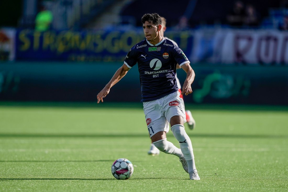 Marko Farji i eliteseriekampen mellom Strømsgodset og Brann på Marienlyst stadion.